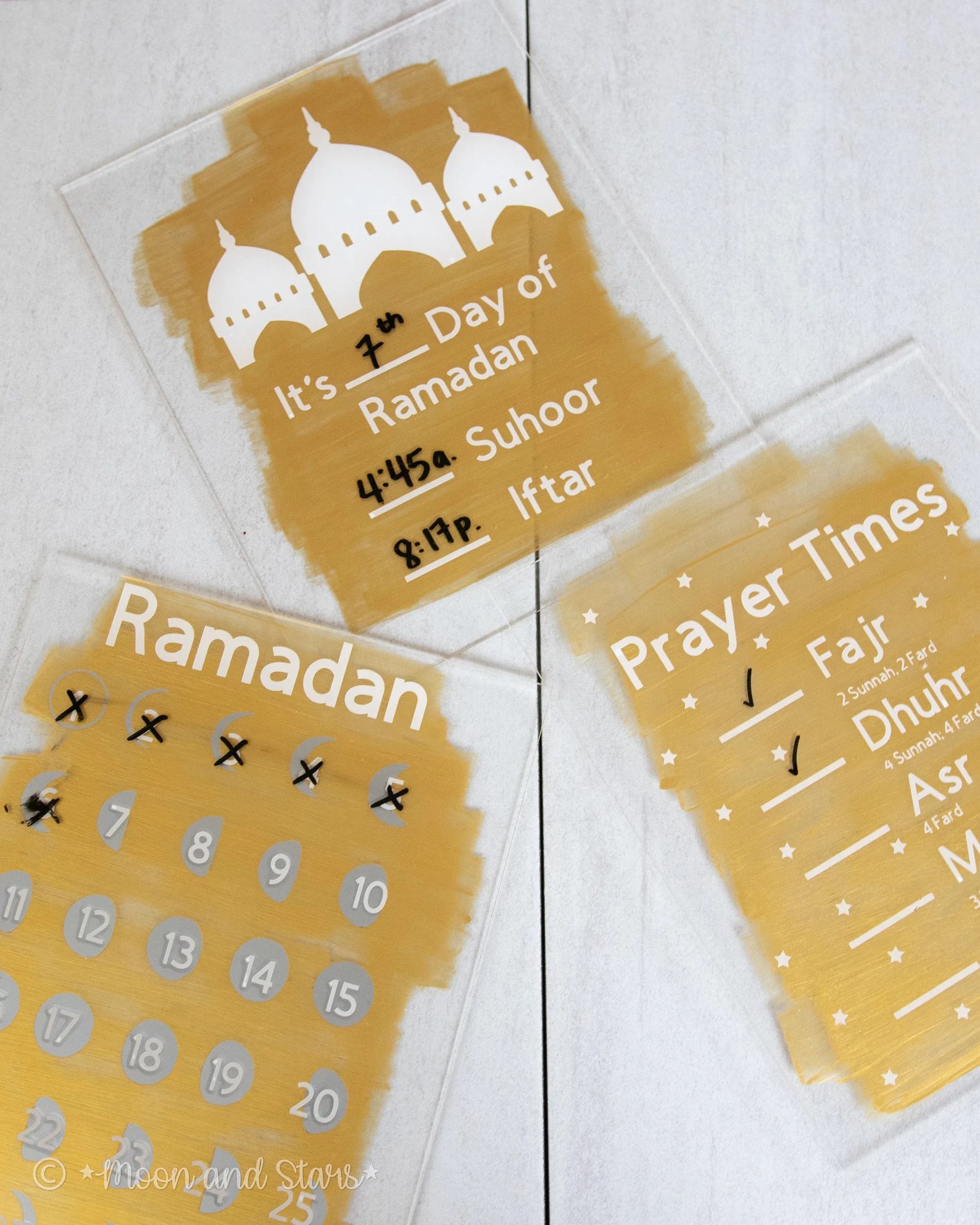 Ramadan Acrylic Placards Calendar Time Prayers  | Etsy | Etsy (US)