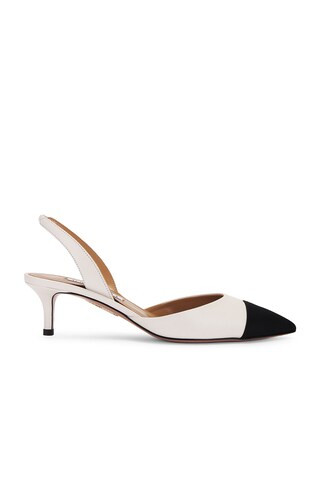 Aquazzura Milanese Sling 50 Pump in White | FWRD 