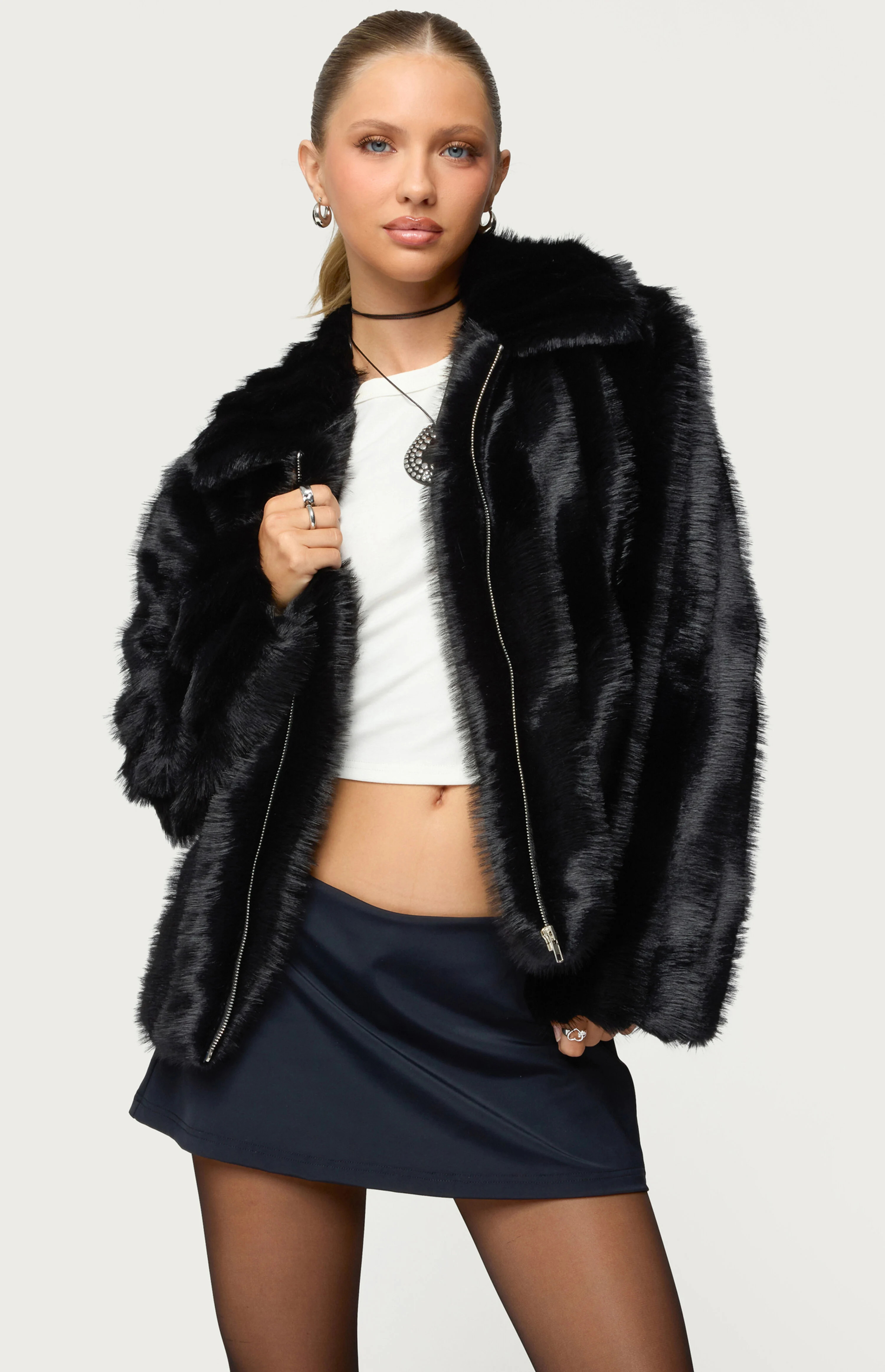 Edikted Tedi Faux Fur Jacket | PacSun