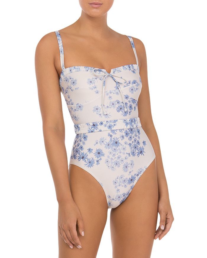 Vacation Ruched Trim One Piece Swimsuit | Bloomingdale's (US)