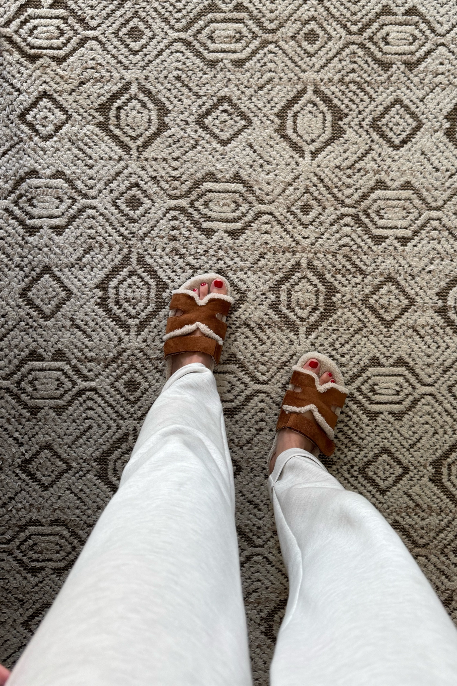 My sandals are on sale - I wear them as house shoes! Go up 1/2 a size 

#LTKSaleAlert #LTKShoeCrush #LTKFindsUnder50
