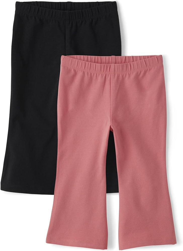 The Children's Place Girls' and Toddler Flared Fashion Leggings 2-Pack | Amazon (US)