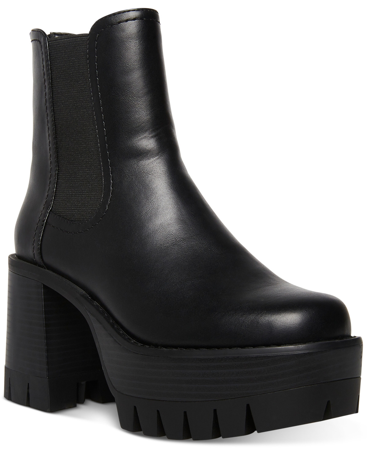 Madden Girl Gotcha Mega-Lug Platform Chelsea Booties | Macys (US)