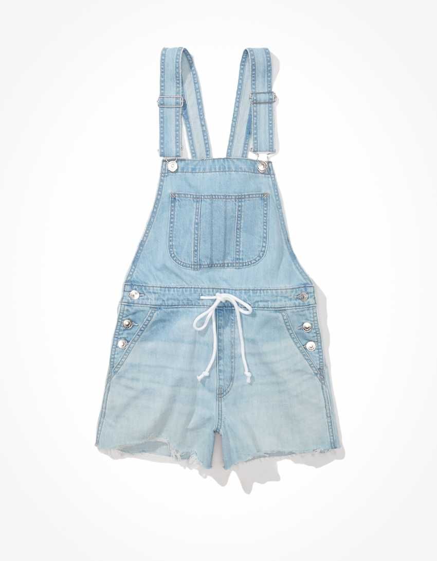 AE Denim Tomgirl Short Overall | American Eagle Outfitters (US & CA)