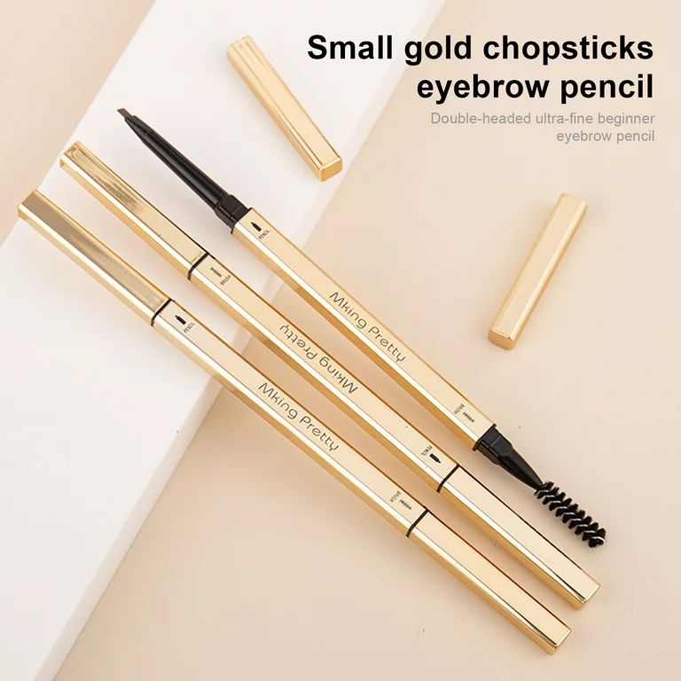 0.1g Eyebrow Filler Ultra-precision Long-lasting Double Head Square Gold Color Tube Beauty Brow P... | Walmart (US)
