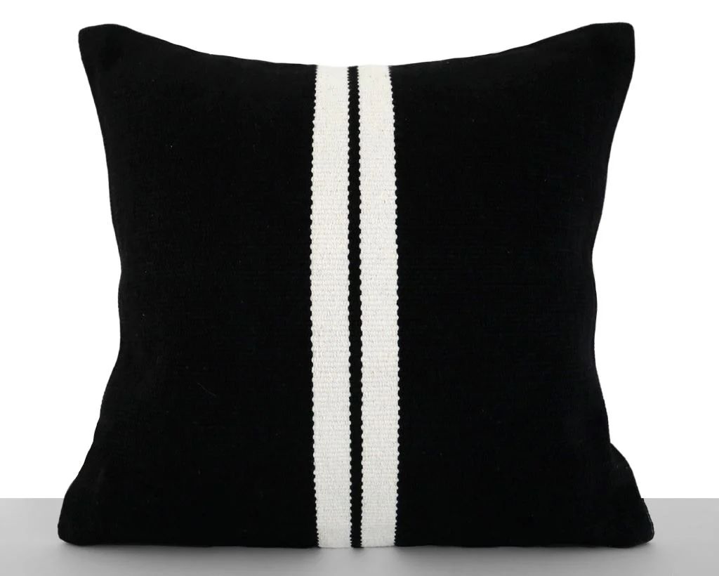 Forsythe Black, Thick Farmhouse Style Pillow Cover | Coterie, Brooklyn