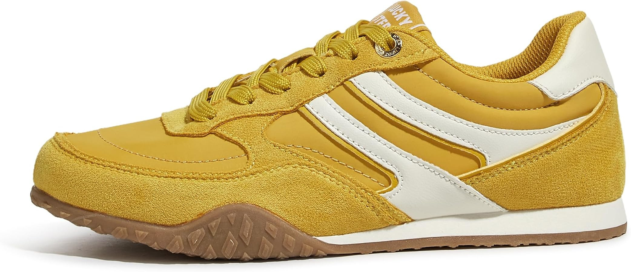 LUCKY STEP Women's Fashion Sneakers Thin Sole Casual Shoes Faux Suede Nylon Lightweight Athletic ... | Amazon (US)