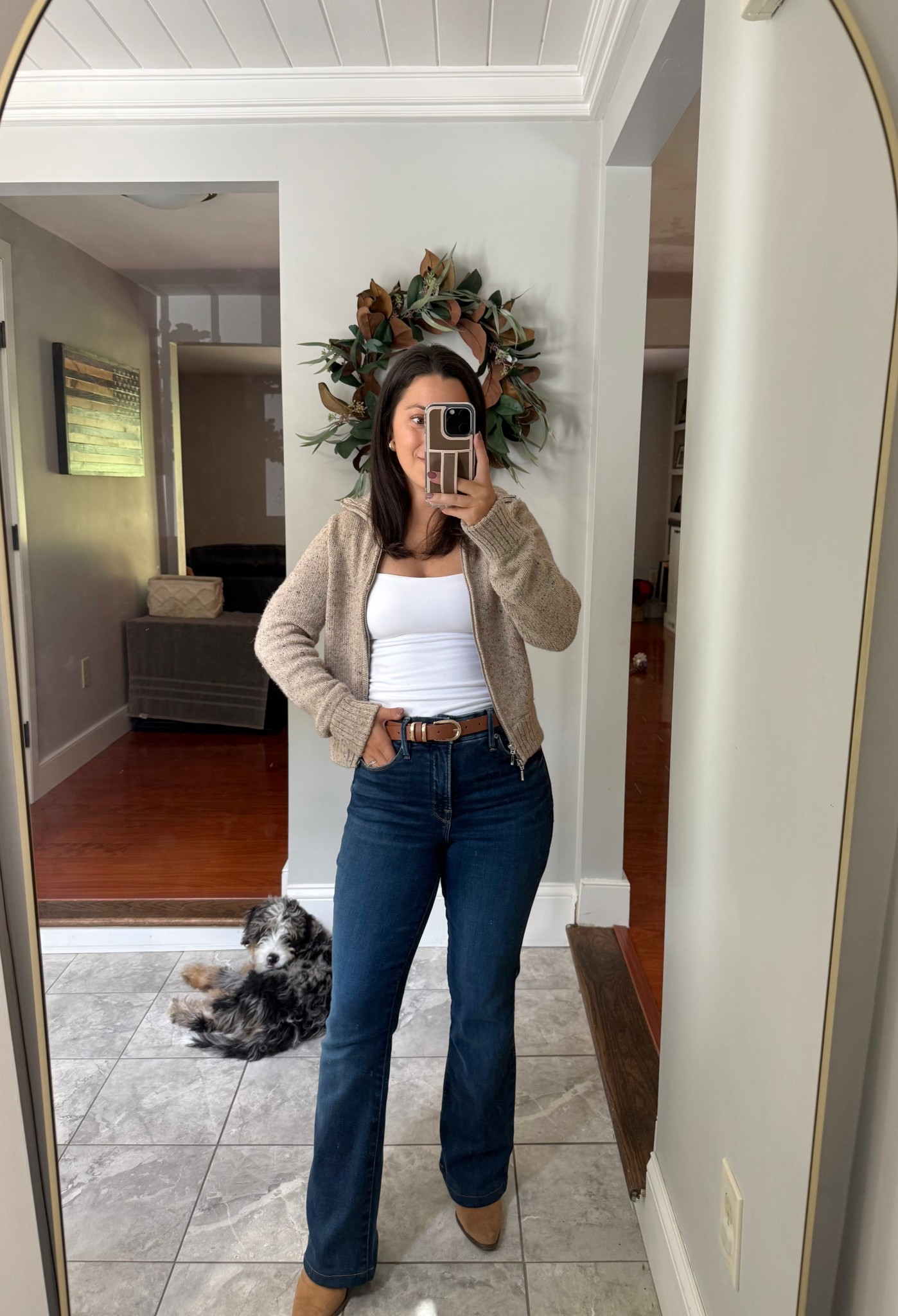 Wearing size xs cardigan, xs tank, 2 jeans (hemmed a few inches) code annemarie10 to save on Walli cases

Fall outfits
Zip cardigan 
Sweaters
Bootcut jeans

#LTKStyleTip #LTKSeasonal #LTKPetite
