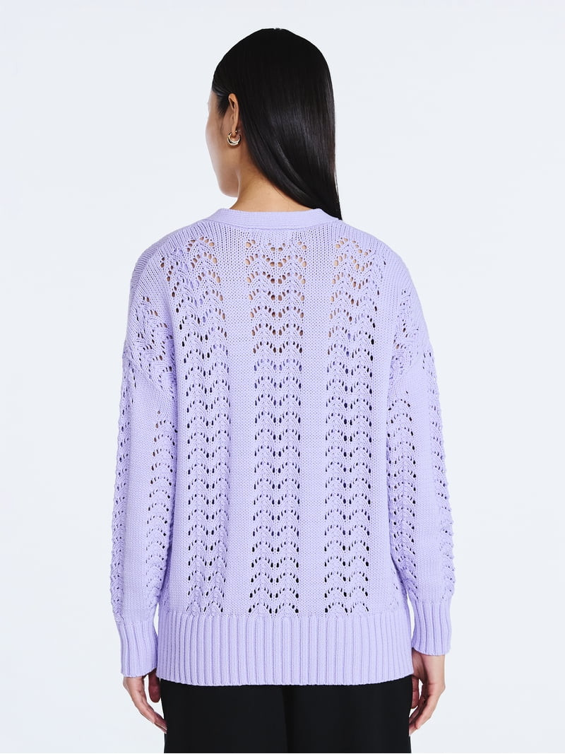 Scoop Women’s V Neck Sweater Cardigan, Midweight, Sizes XS-4X | Walmart (US)