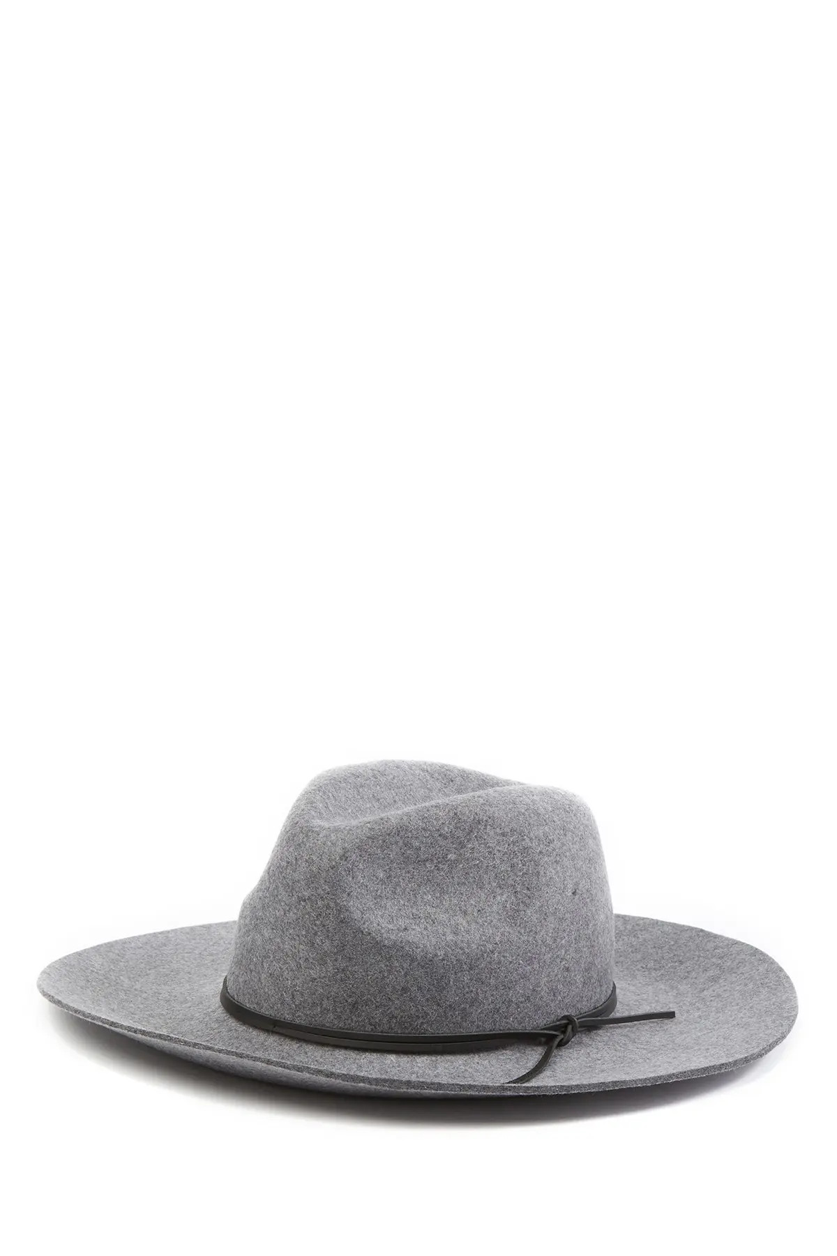 PHENIX Wide Brim Wool & Leather Fedora at Nordstrom Rack | Nordstrom Rack
