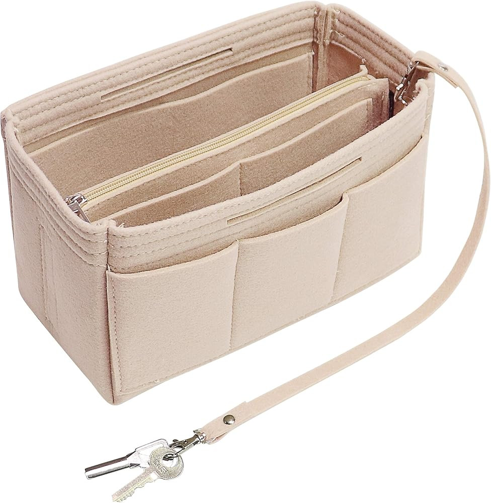 Purse Handbag Organizer Insert, MISIXILE Felt Bag Organizer with Handles | Amazon (US)