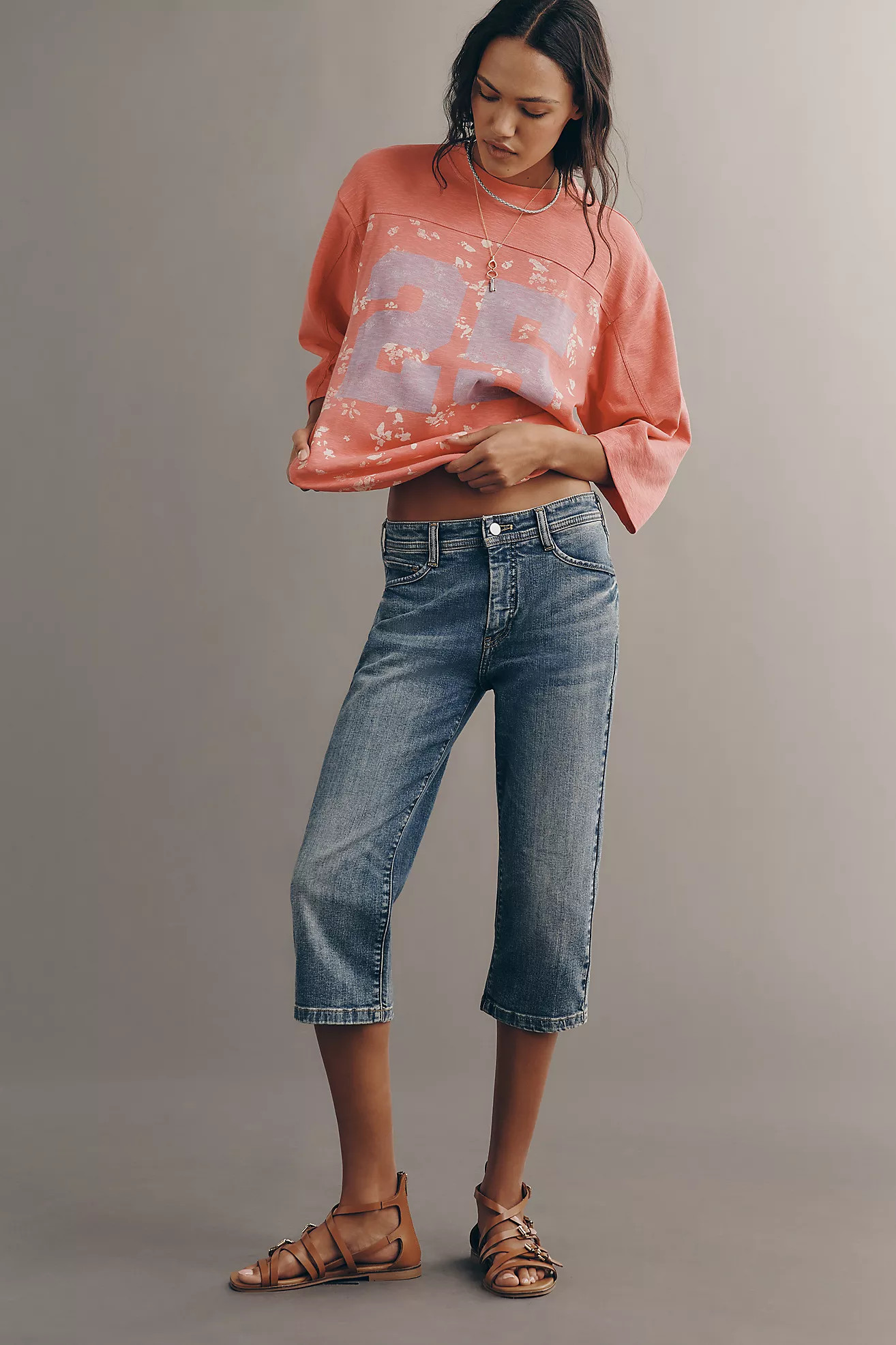Pilcro Penny Low-Rise Pedal Pusher Jeans | Anthropologie (US)
