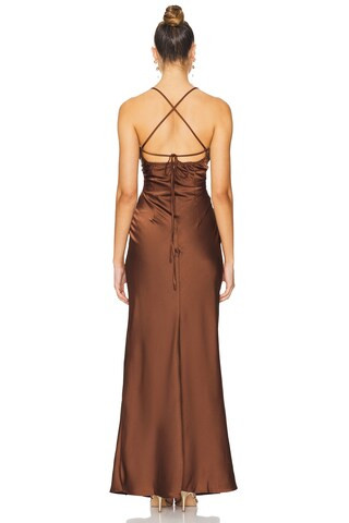 Amalia Maxi Dress in Chocolate | Revolve Clothing (Global)