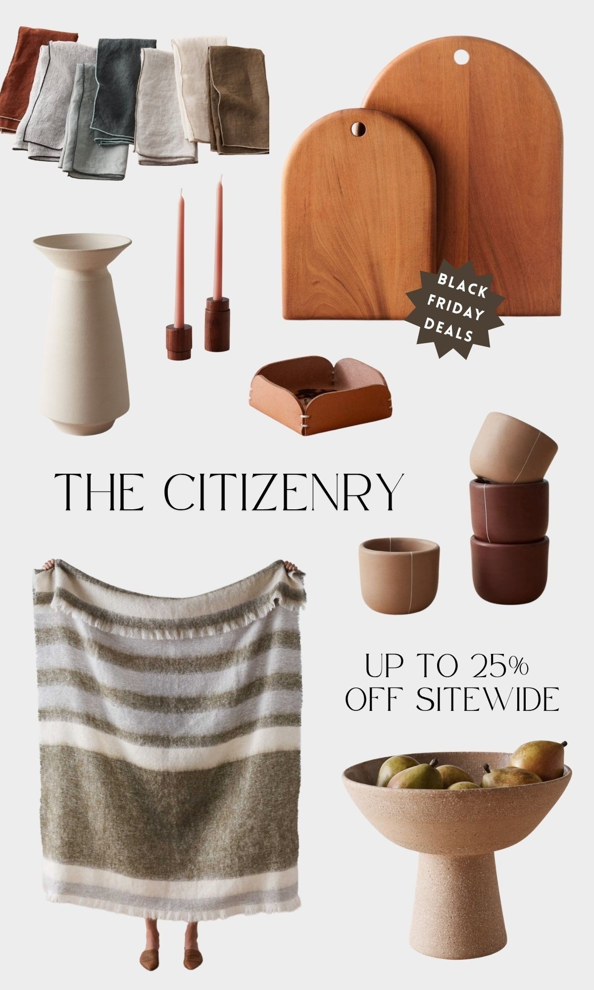 More home decor Black Friday deals - this time it’s from The Citizenry (up to 25% off site wide starting now) - stoneware - housewares - heirloom home items - blanket - wood cutting boards

#LTKHoliday #LTKHome #LTKGiftGuide