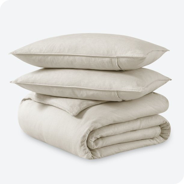 Bare Home Linen Duvet Cover Set, with Pillow Shams, Queen, Soft White, 3-Pieces | Walmart (US)