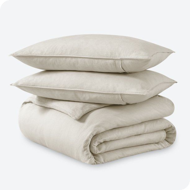 Bare Home Linen Duvet Cover Set, with Pillow Shams, Queen, Soft White, 3-Pieces | Walmart (US)