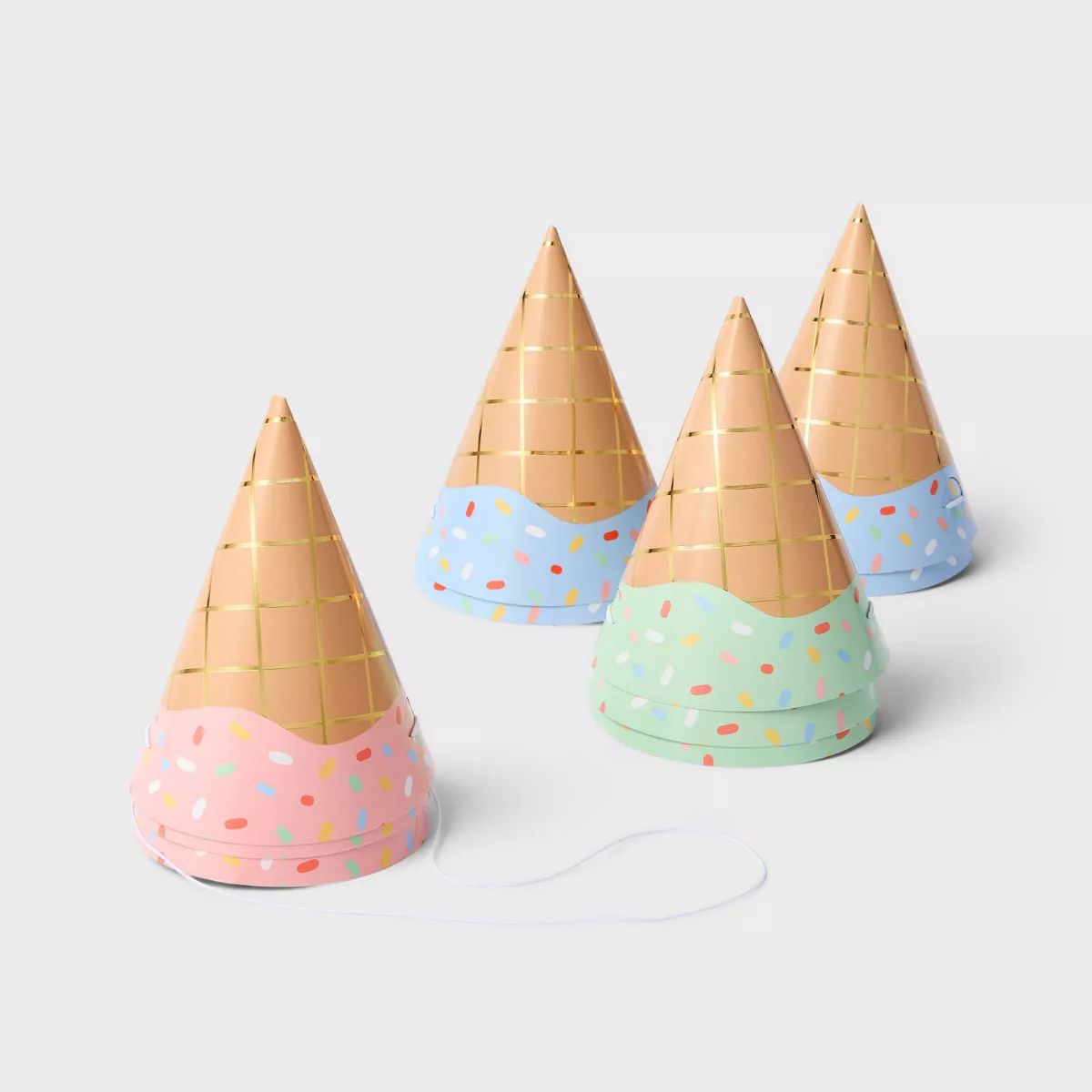 10ct 5" Ice Cream Party Hats - Spritz™ | Target