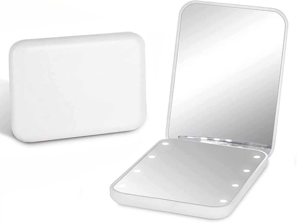 Kintion Pocket Mirror, 1X/3X Magnification LED Compact Travel Makeup Mirror, Compact Mirror with ... | Amazon (US)
