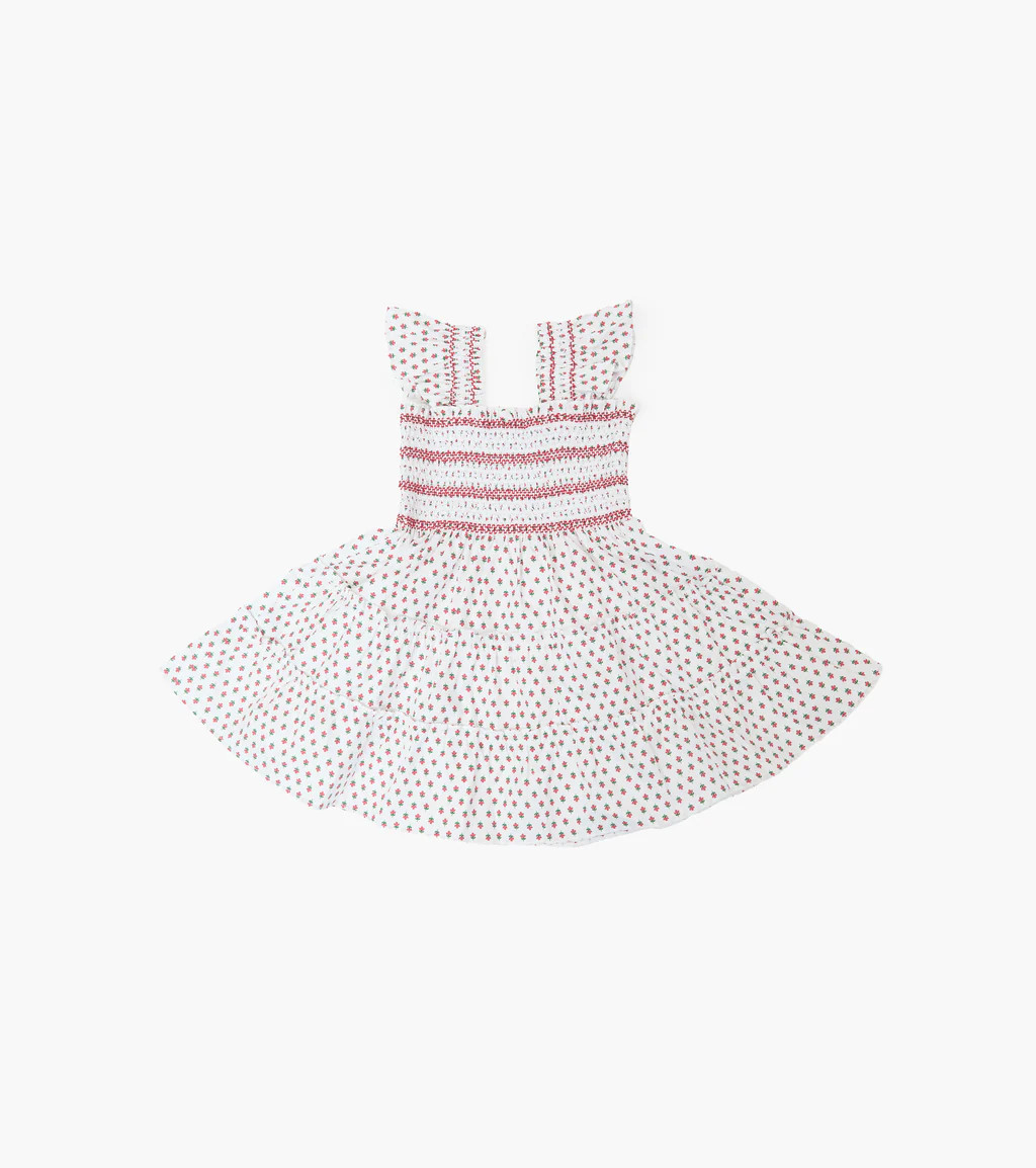The Tiny Ellie Nap Dress - White Poppy Half Drop | Hill House Home US