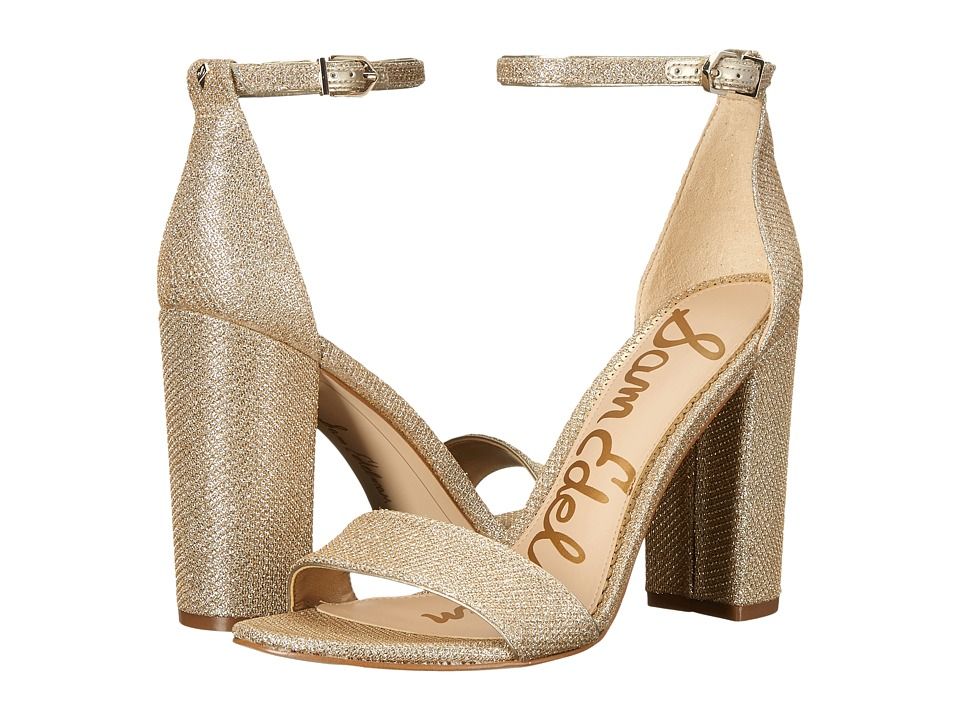 Sam Edelman - Yaro Ankle Strap Sandal Heel (Jute Glam Mesh) Women's Dress Sandals | Zappos
