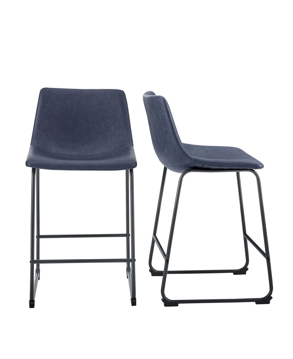Walker Edison 26" Faux Leather Counter Stool, Set of 2 | Macys (US)
