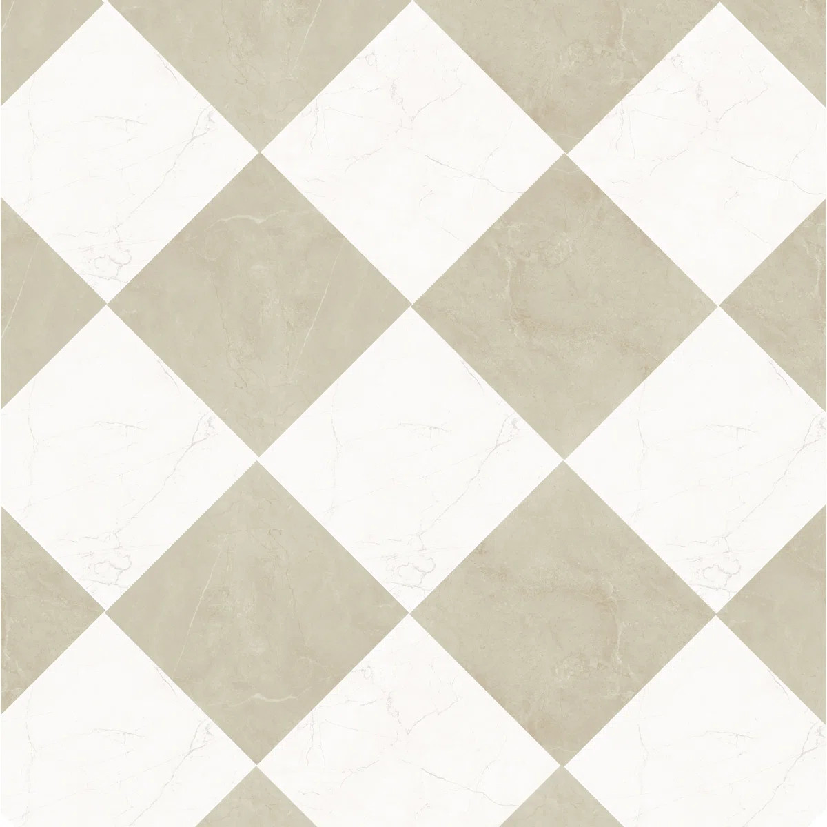 Sophia Checkerboard 12" x 12"  Porcelain Marble-Look Floor Tile (33.44 Sq. Ft. / Case) | Wayfair North America