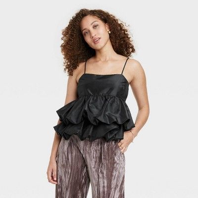 Women's Tiered Taffeta Tank Top - A New Day™ | Target