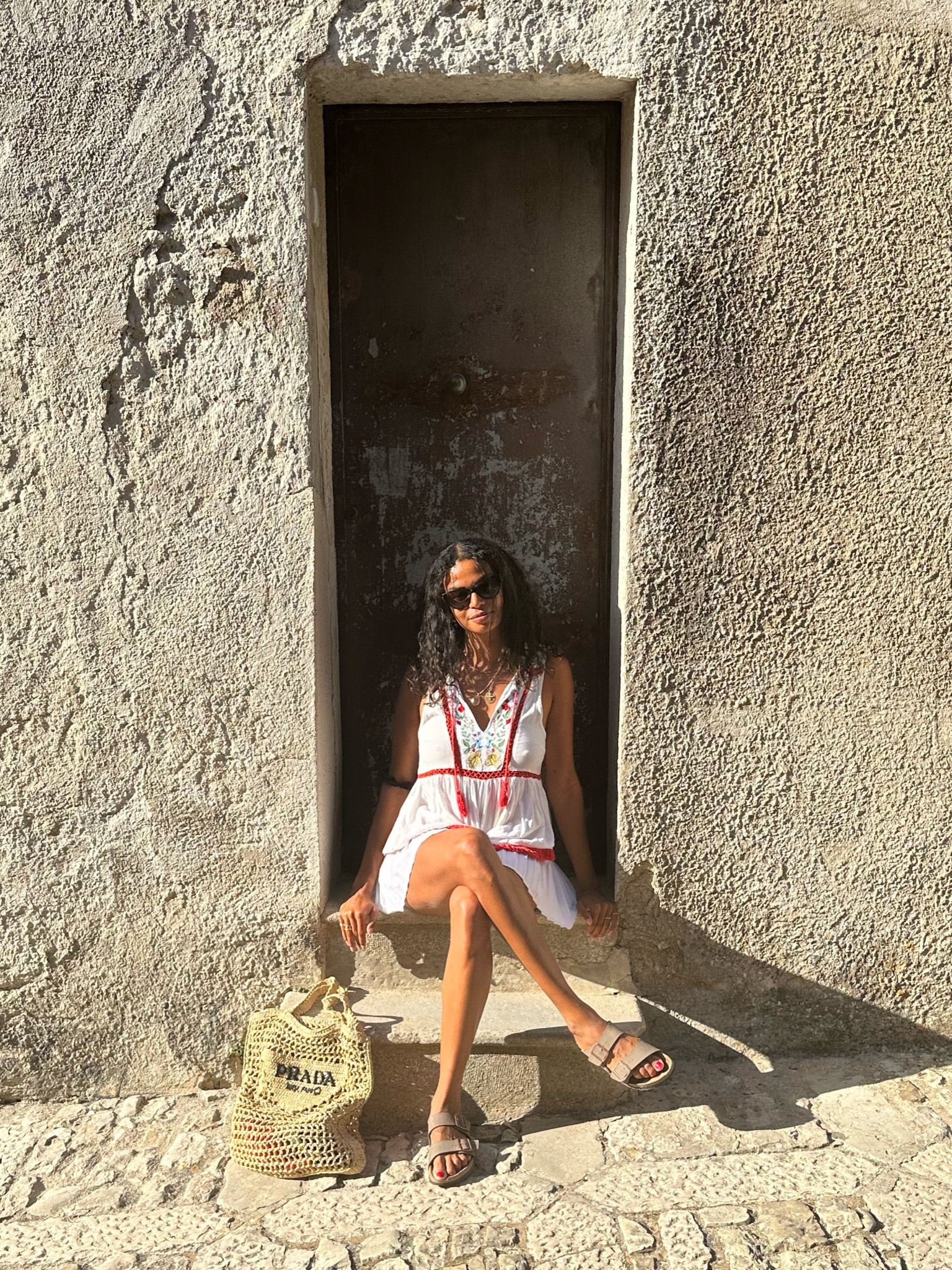 Holiday outfits, white outfits, mini skirt, pleated skirt, tennis skirt, tote bag, woven back, wicker bag, Birkenstock, woven bag, Prada bag, oversized bag

#LTKSeasonal #LTKstyletip #LTKHoliday