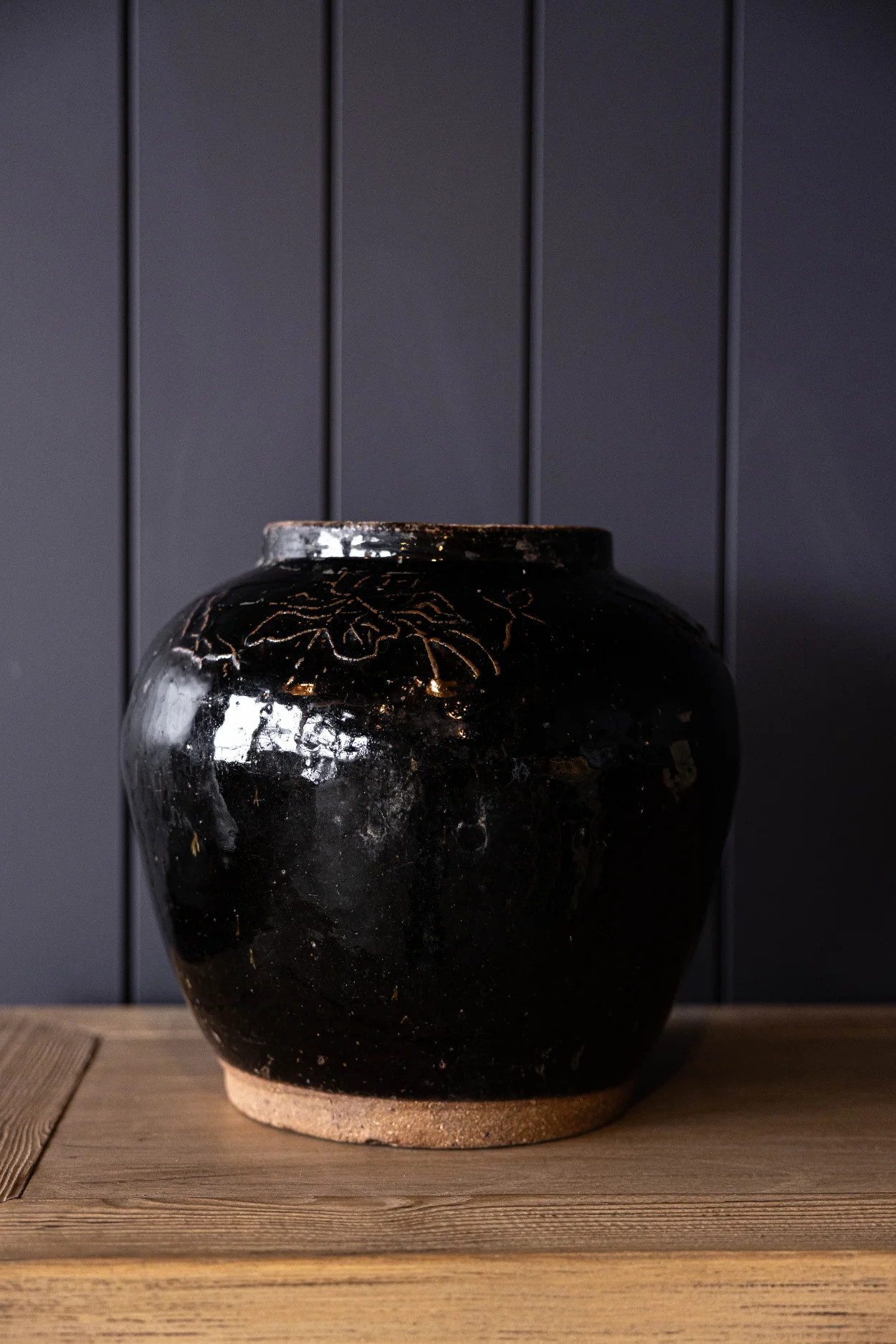 Vintage Glazed Sketched Pot | One Of A Kind | By Luxe B Co. | luxe bCO