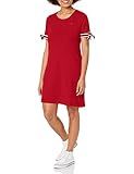 Tommy Hilfiger Women's Tie Sleeve T-Shirt Dress, Fiery Scarlet Ties, X-Large | Amazon (US)