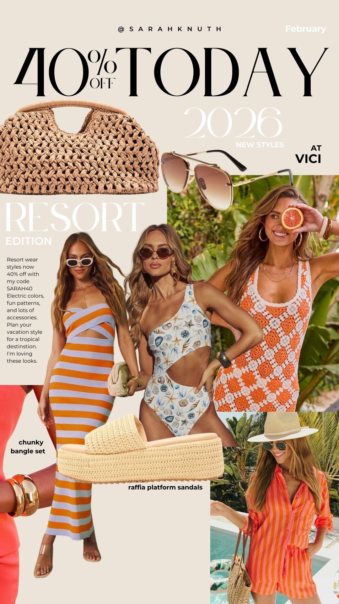 Use code SARAH40 for 40% off sitewide!

Resort wear, beach vacation 

#LTKTravel #LTKSwim #LTKSaleAlert