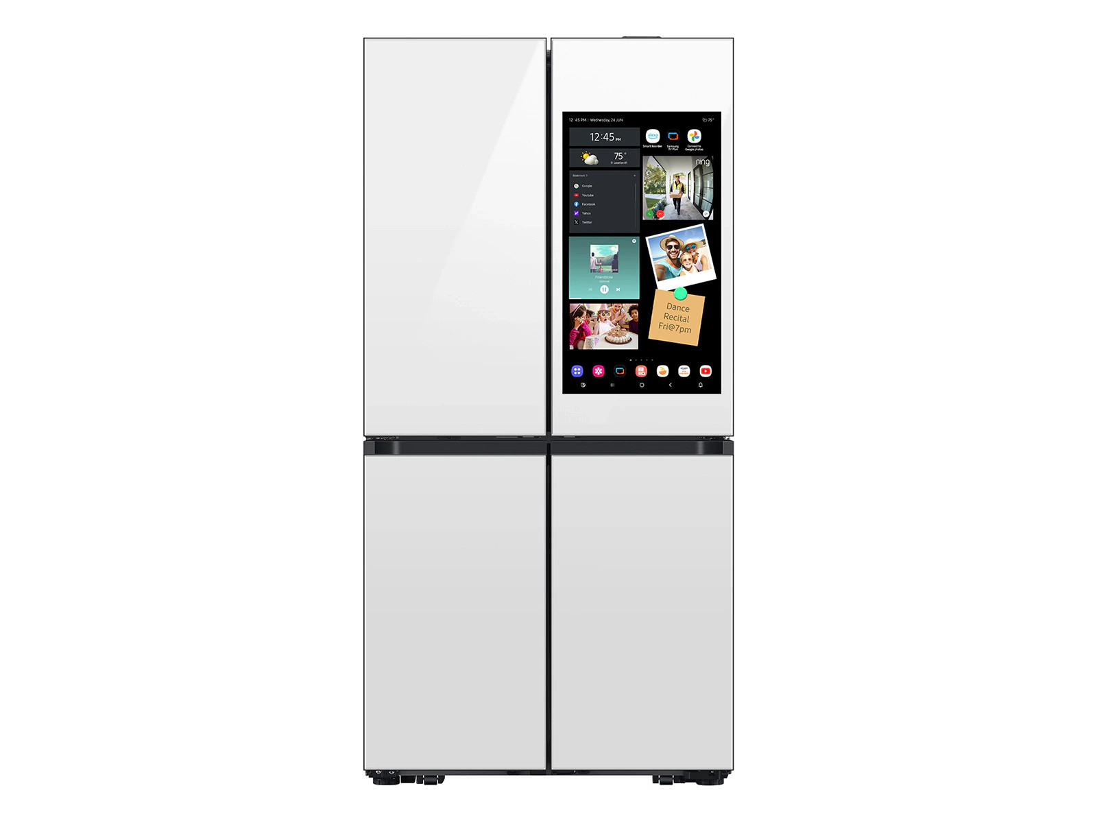 Bespoke Counter Depth 4-Door Flex™ Refrigerator (23 cu. ft.) with AI Family Hub™+ and AI Visi... | Samsung