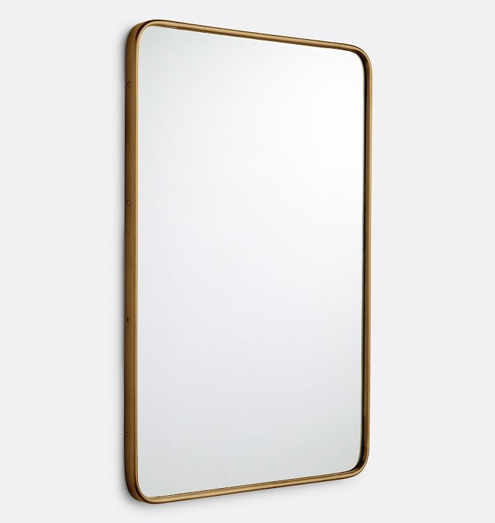 Rounded Rectangle Metal Framed Mirror | Rejuvenation