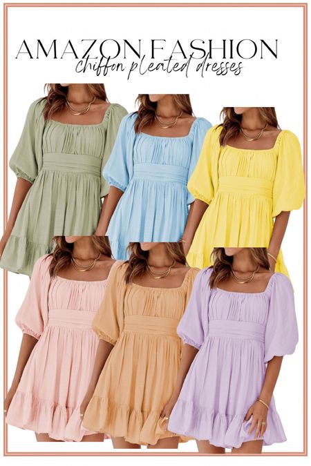 The prettiest amazon fashion dress! Comes in so many colors that would be perfect for Easter. I love the toe back details. I’m 5’2 and wearing my true size small. This is the color “grey” but it’s definitely a light green in person. 

Amazon fashion. Easter dress. Spring style. LTK under 50. 