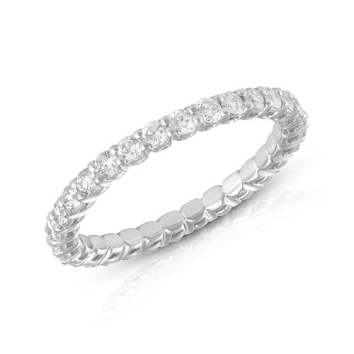 Amazon Essentials IGI Certified Lab Grown Diamond Eternity Band in Solid 14k Gold (VS1-VS2 Clarity, G-H Color) - Eternity Ring - Stackable Rings for Women | Amazon (US)