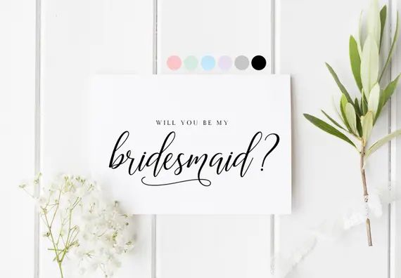 Will You Be My Bridesmaid, Card For Bridesmaid, Bridesmaid Proposal Card, Bridesmaid Request Card... | Etsy (US)