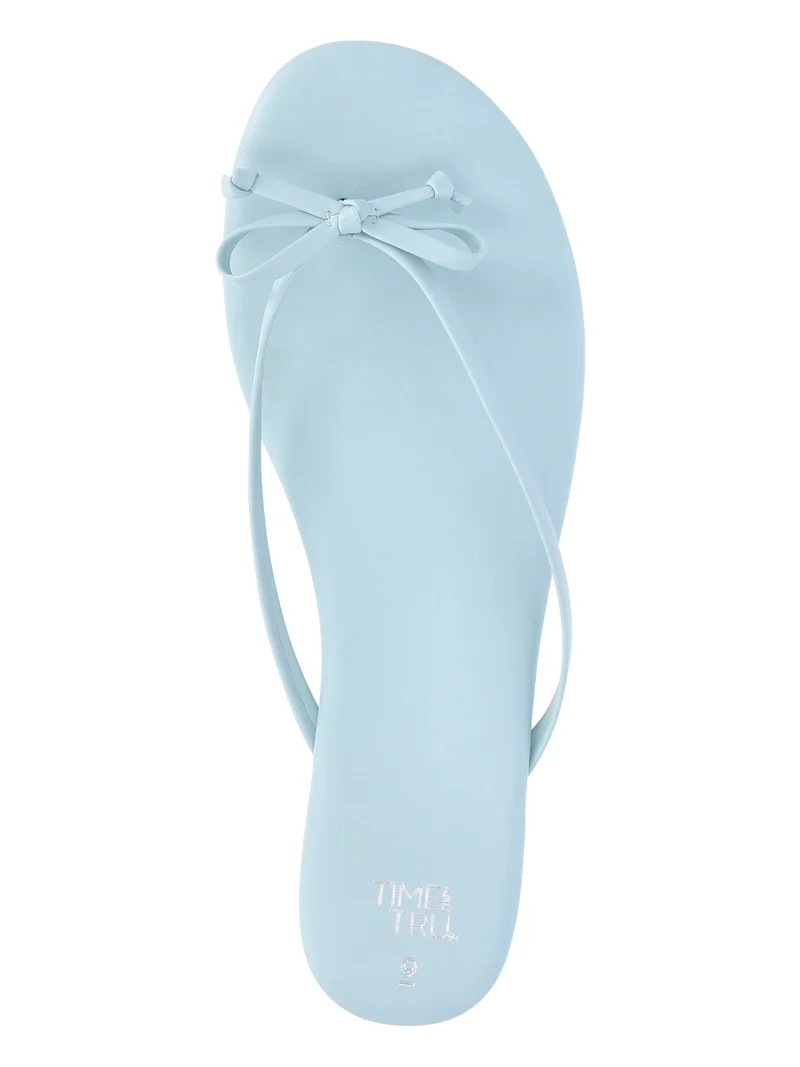 Time and Tru Women's Barely There Bow Thong Sandals | Walmart (US)