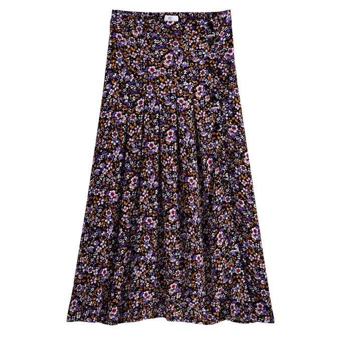 Jupe longue portefeuille imprimé floral | La Redoute (UK)