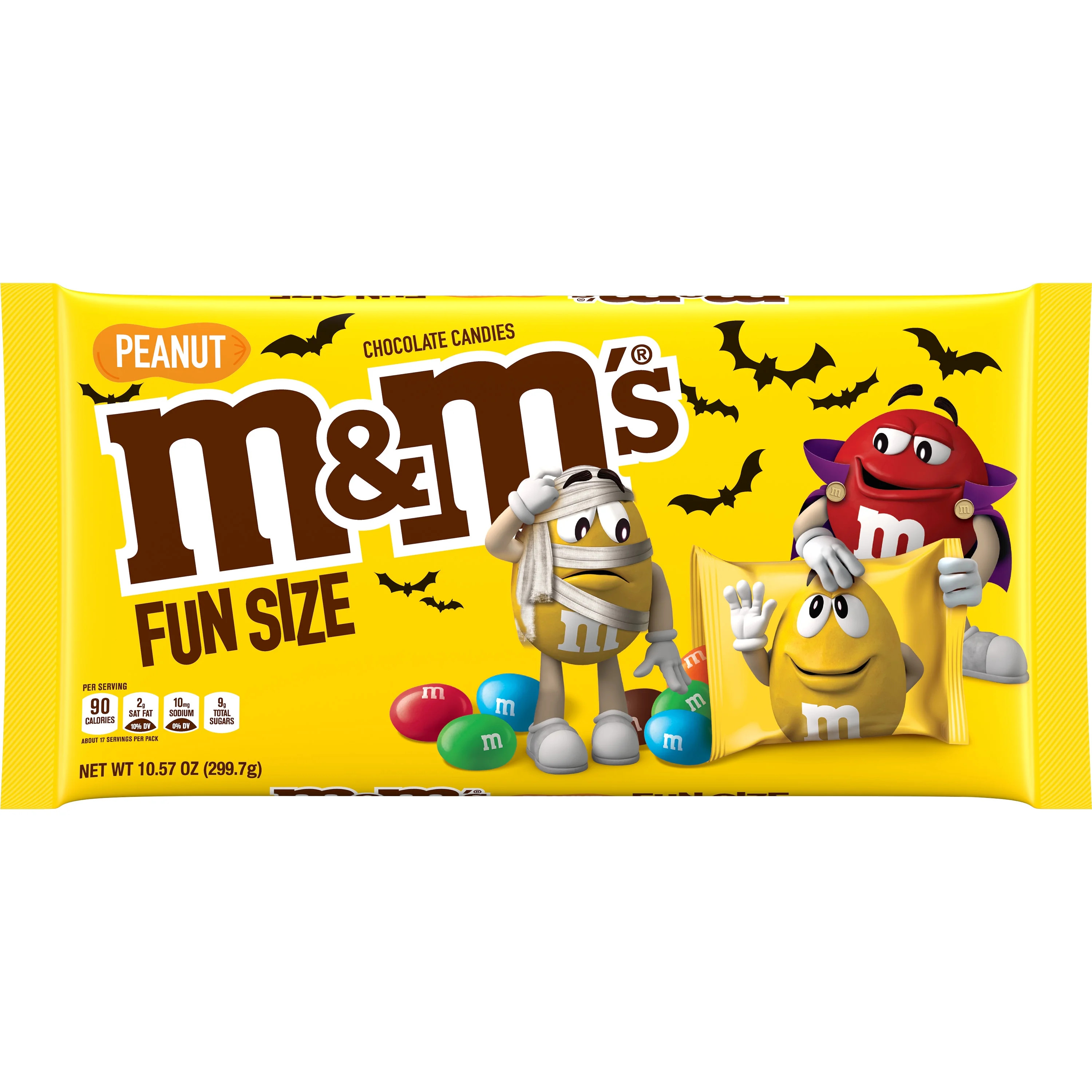 M&M's Peanut Fun Size Halloween Chocolate Candy - 10.57 oz Bag | Walmart (US)