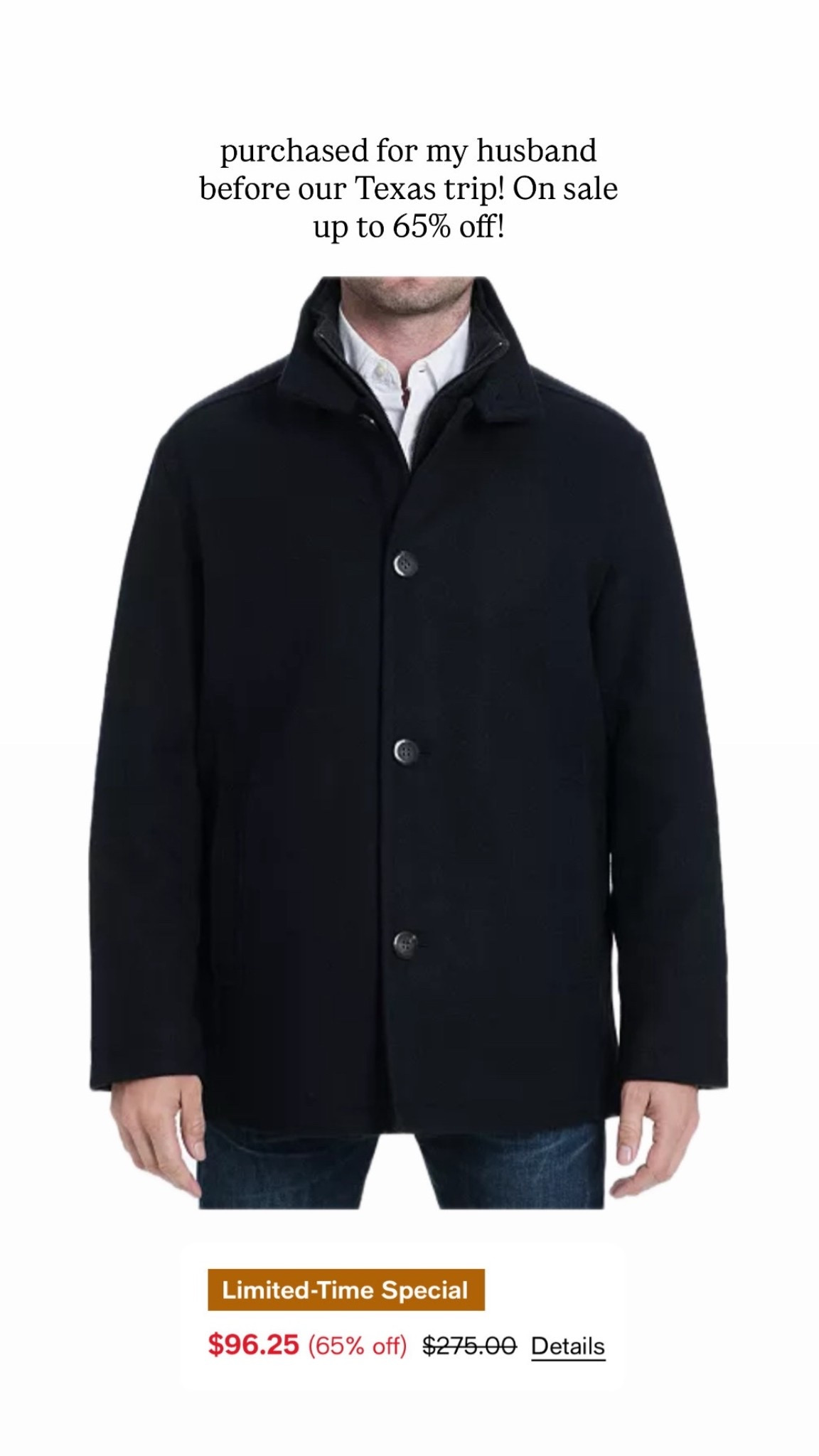Gift idea for him under $100 on sale! 

#menscoat #mens #giftideaforhim #giftideafordad #giftidea #christmasgifts #giftguideforhim #macys #macyssale #mensjacket #menswooljacket #jacketsunder100 #mensgifts #blackjacket #macysfinds 

#LTKSaleAlert #LTKGiftGuide #LTKMens