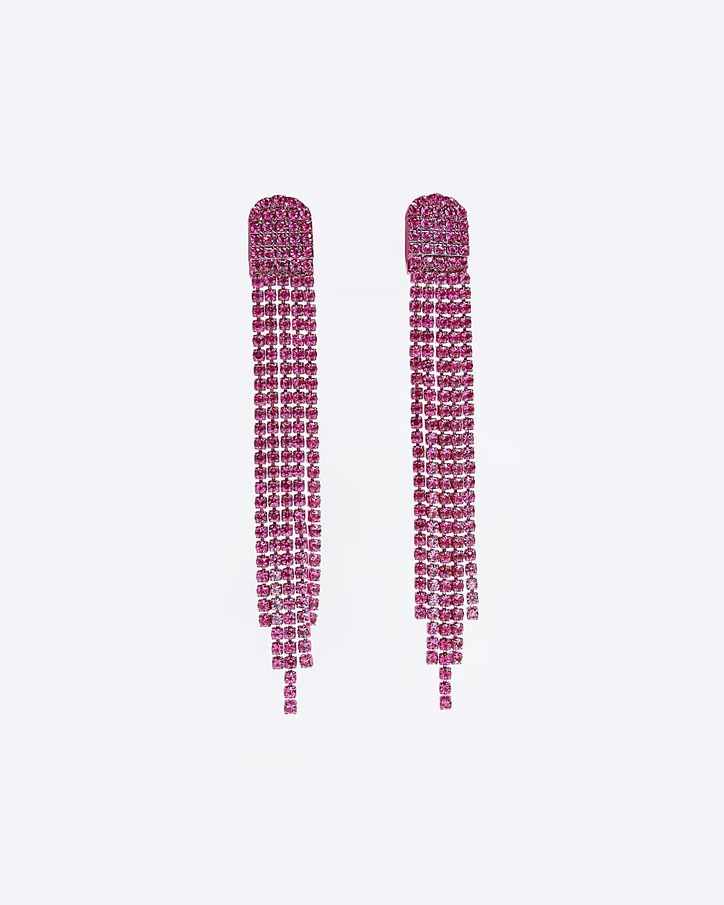 River Island Womens Pink Neon Diamante Drop Earrings | River Island (UK & IE)