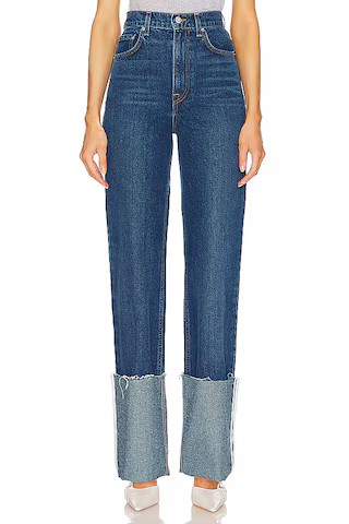 GRLFRND Sienna High Rise Big Cuff Jean in Broadway from Revolve.com | Revolve Clothing (Global)
