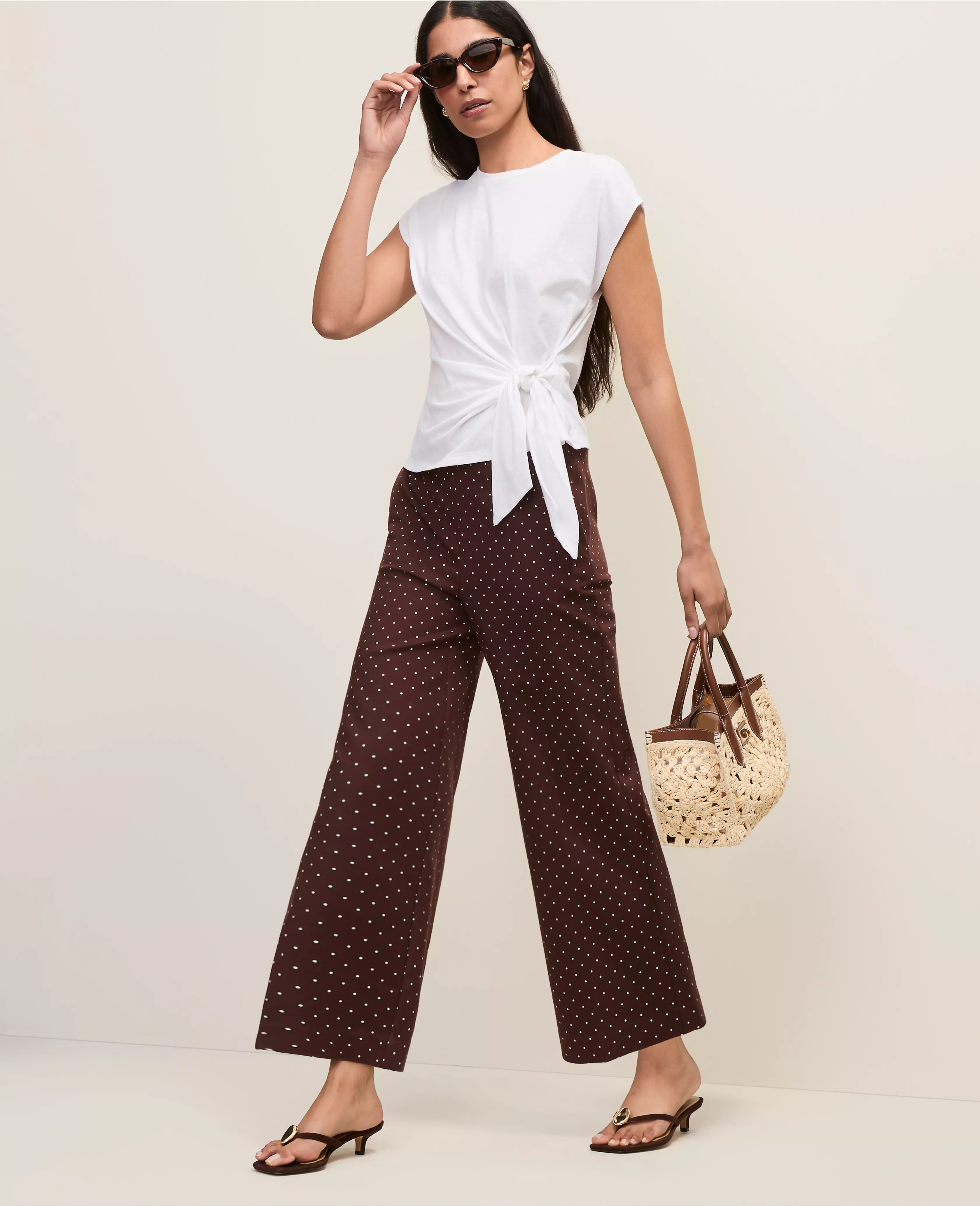 The Grace Pant in Polka Dot | Ann Taylor