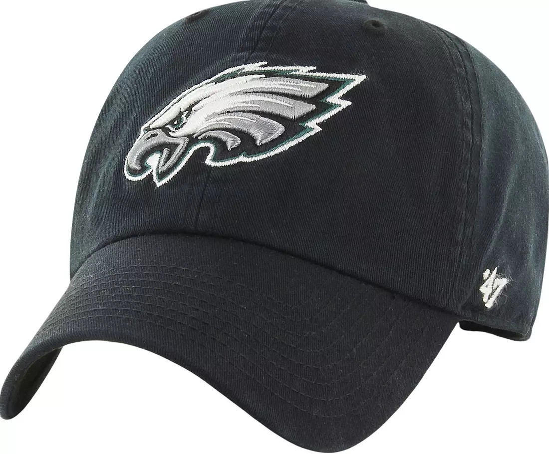 '47 Adult Philadelphia Eagles Legacy Clean Up Black Adjustable Hat | DICK'S Sporting Goods