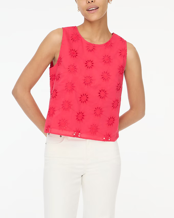 Eyelet shell tank top | J.Crew Factory