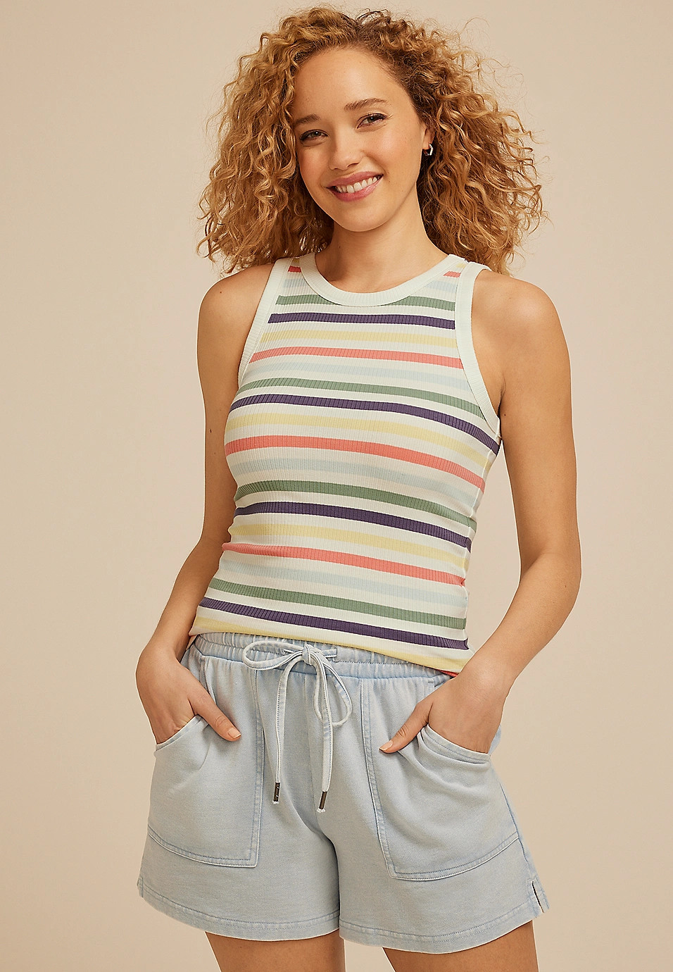 24/7 Striped Highline Tank Top | Maurices
