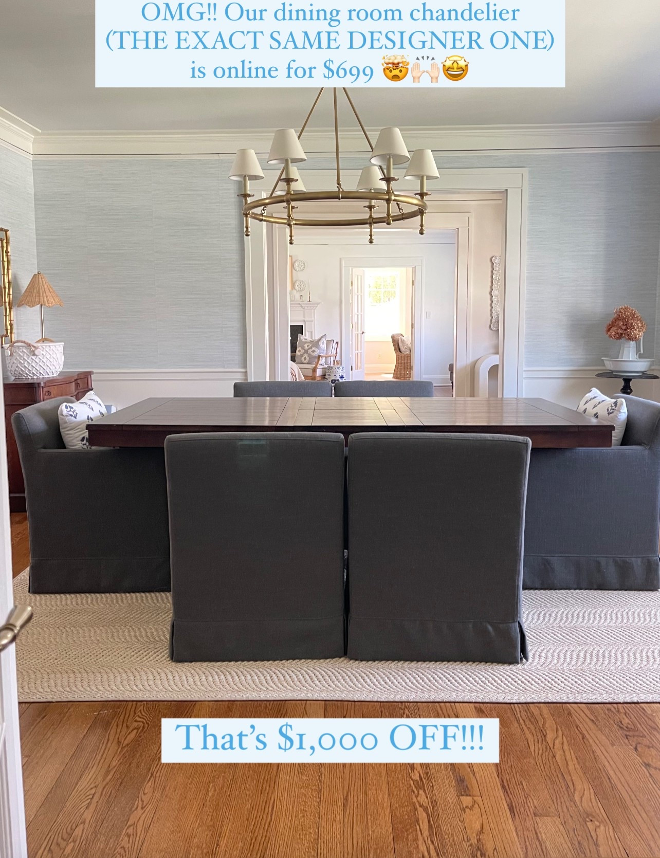 🏃🏼‍♀️🏃🏼‍♀️🏃🏼‍♀️ our designer brass ring chandelier was just ADDED ONLINE for $1,000 OFF!! 🤯🙌🏻🤩

I’m SHOCKED!! This will go fast so if you love snag ASAP!

#LTKSaleAlert #LTKHome