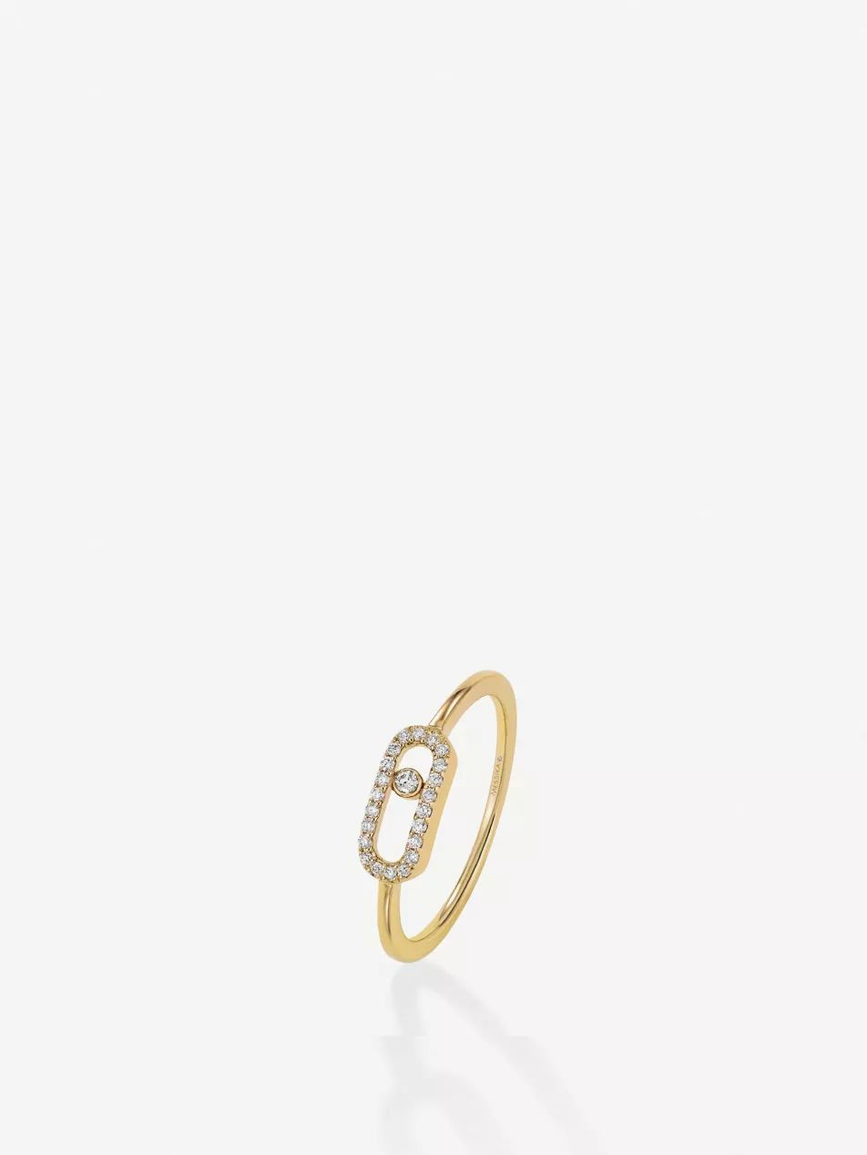 Move Uno 18ct yellow-gold and diamond ring | Selfridges