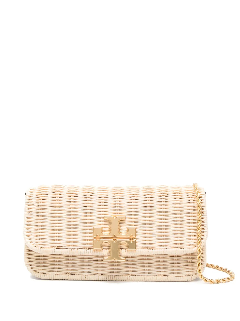 Tory Burch Eleanor Straw Clutch Bag - Farfetch | Farfetch Global