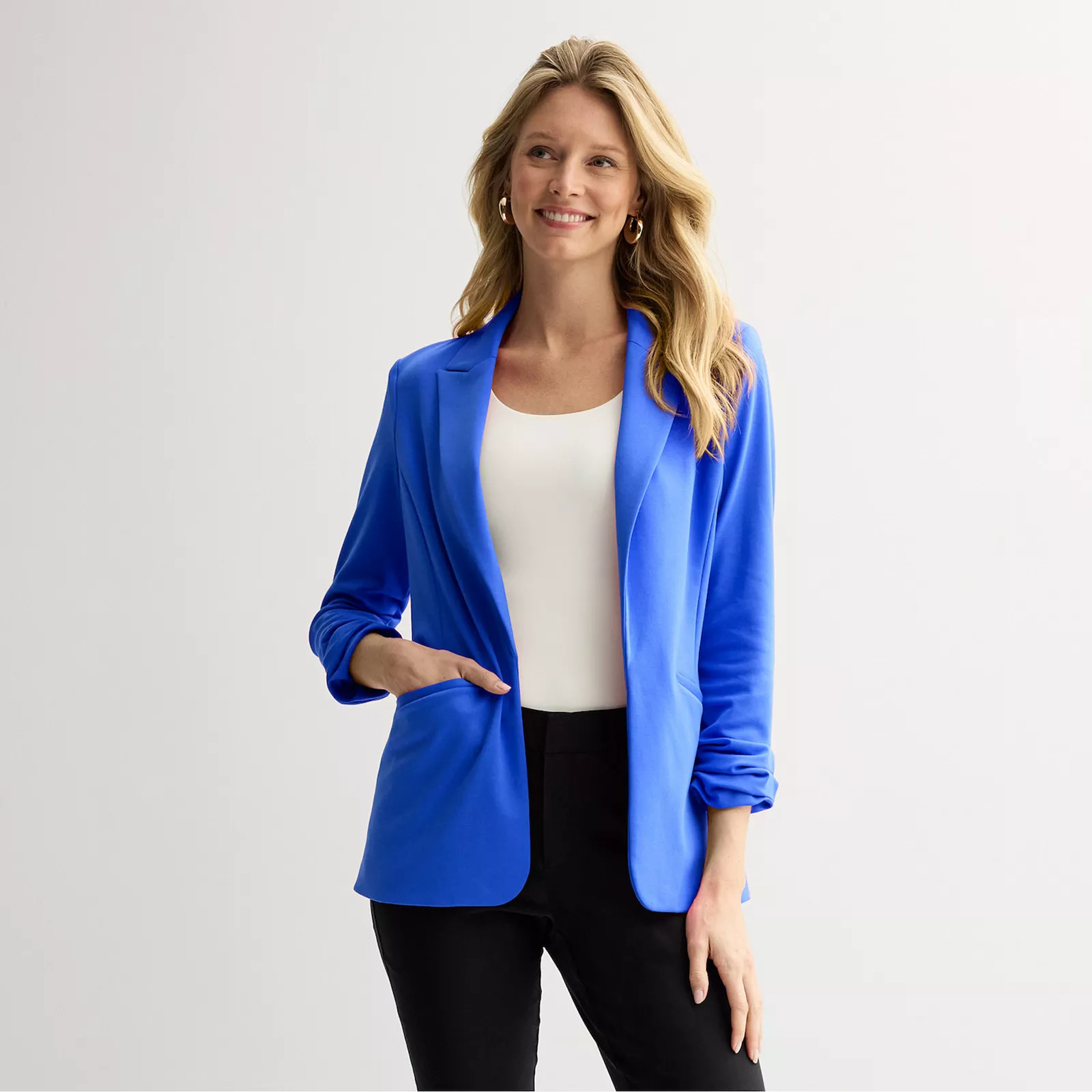 Women's Nine West Knit Open-Front Blazer | Kohl's